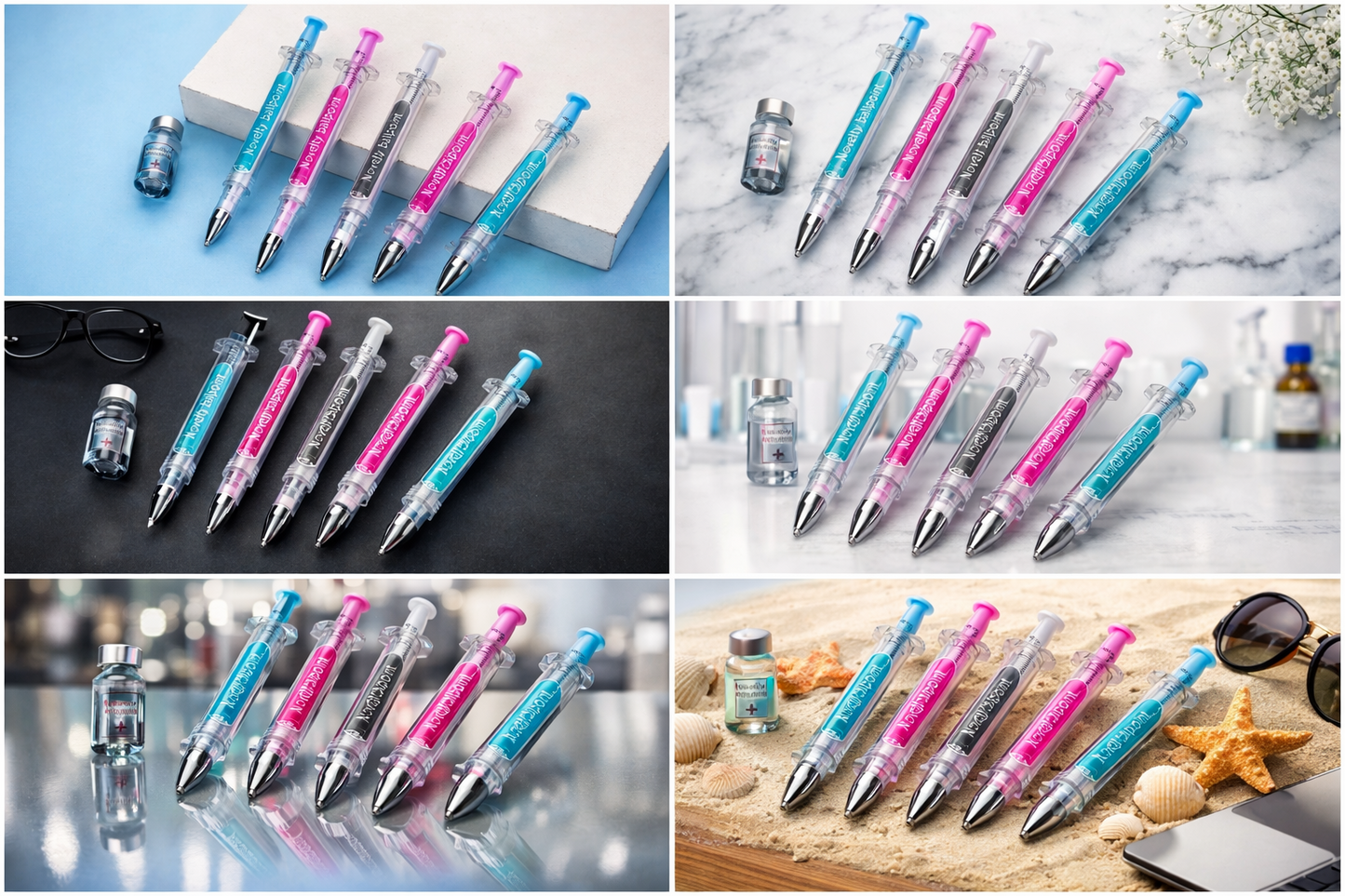 👩⚕️😜💉Novelty ballpoint pens, fun nurse/doctor role-playing party supplies, suitable for women and adults