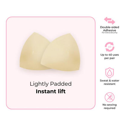 Invisible Lift - Patented Sticky Fashion Bra Inserts Prevents Nipple Slips No Sewing Required Low Cut Tops Womenswear