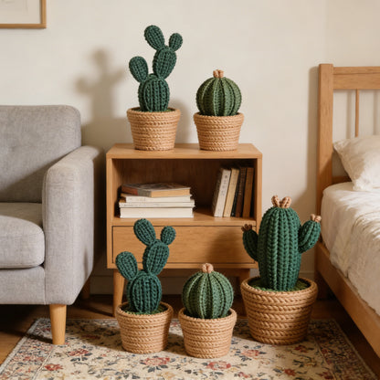 New knitted cactus combination ornaments