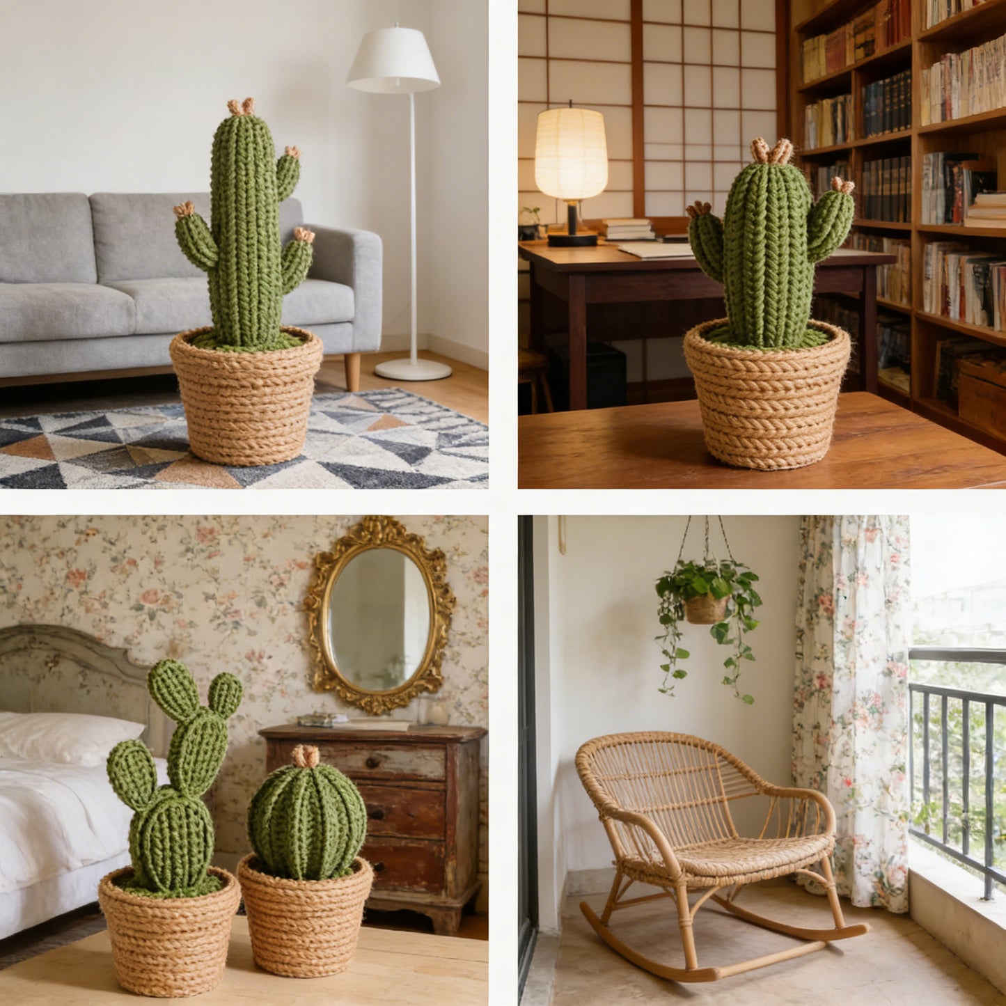 New knitted cactus combination ornaments