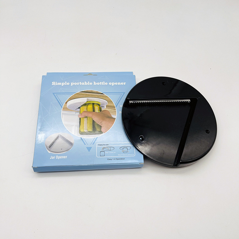 Round can opener, kitchen cabinet bottom can opener, under-table can opener