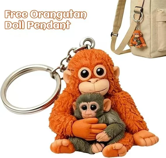🐵 3D Viral Punch Monkey Keychain 💕🎁Emotional Gift for Animal Lovers, Family, Friends, Loved Ones