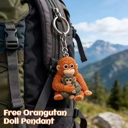 🐵 3D Viral Punch Monkey Keychain 💕🎁Emotional Gift for Animal Lovers, Family, Friends, Loved Ones