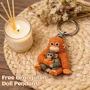 🐵 3D Viral Punch Monkey Keychain 💕🎁Emotional Gift for Animal Lovers, Family, Friends, Loved Ones