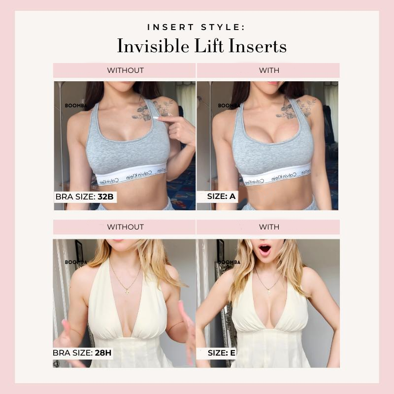 Invisible Lift - Patented Sticky Fashion Bra Inserts Prevents Nipple Slips No Sewing Required Low Cut Tops Womenswear