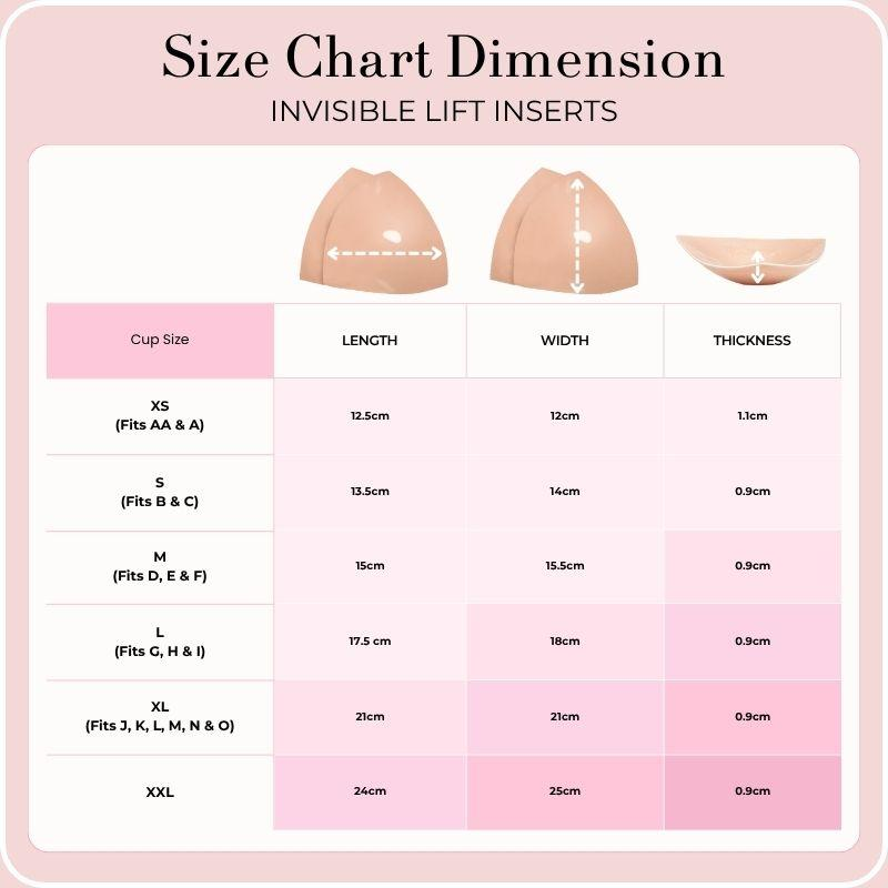 Invisible Lift - Patented Sticky Fashion Bra Inserts Prevents Nipple Slips No Sewing Required Low Cut Tops Womenswear