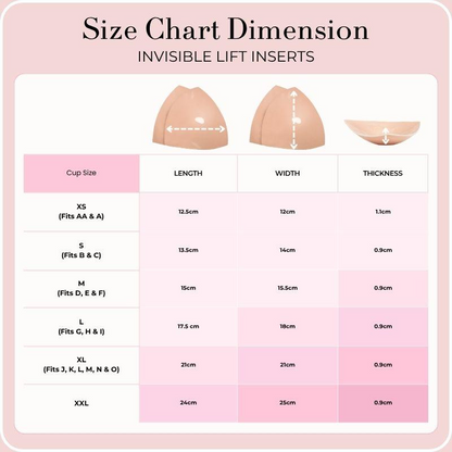 Invisible Lift - Patented Sticky Fashion Bra Inserts Prevents Nipple Slips No Sewing Required Low Cut Tops Womenswear