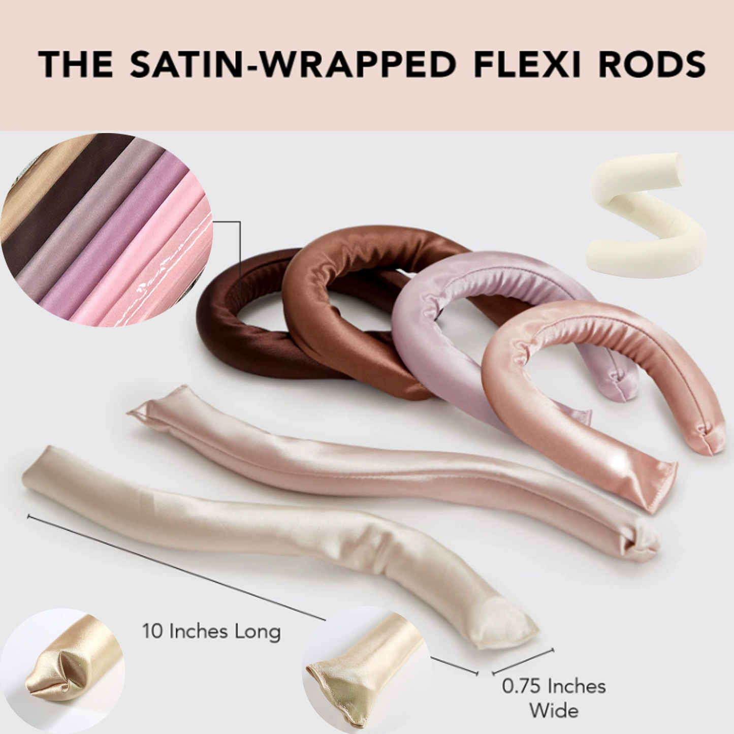 Curling Rod - Jumbo Flexi Rod, Heatless Hair Curler for Overnight, Soft Hair Curlers, Heatless Curlers for Women
