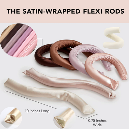 Curling Rod - Jumbo Flexi Rod, Heatless Hair Curler for Overnight, Soft Hair Curlers, Heatless Curlers for Women