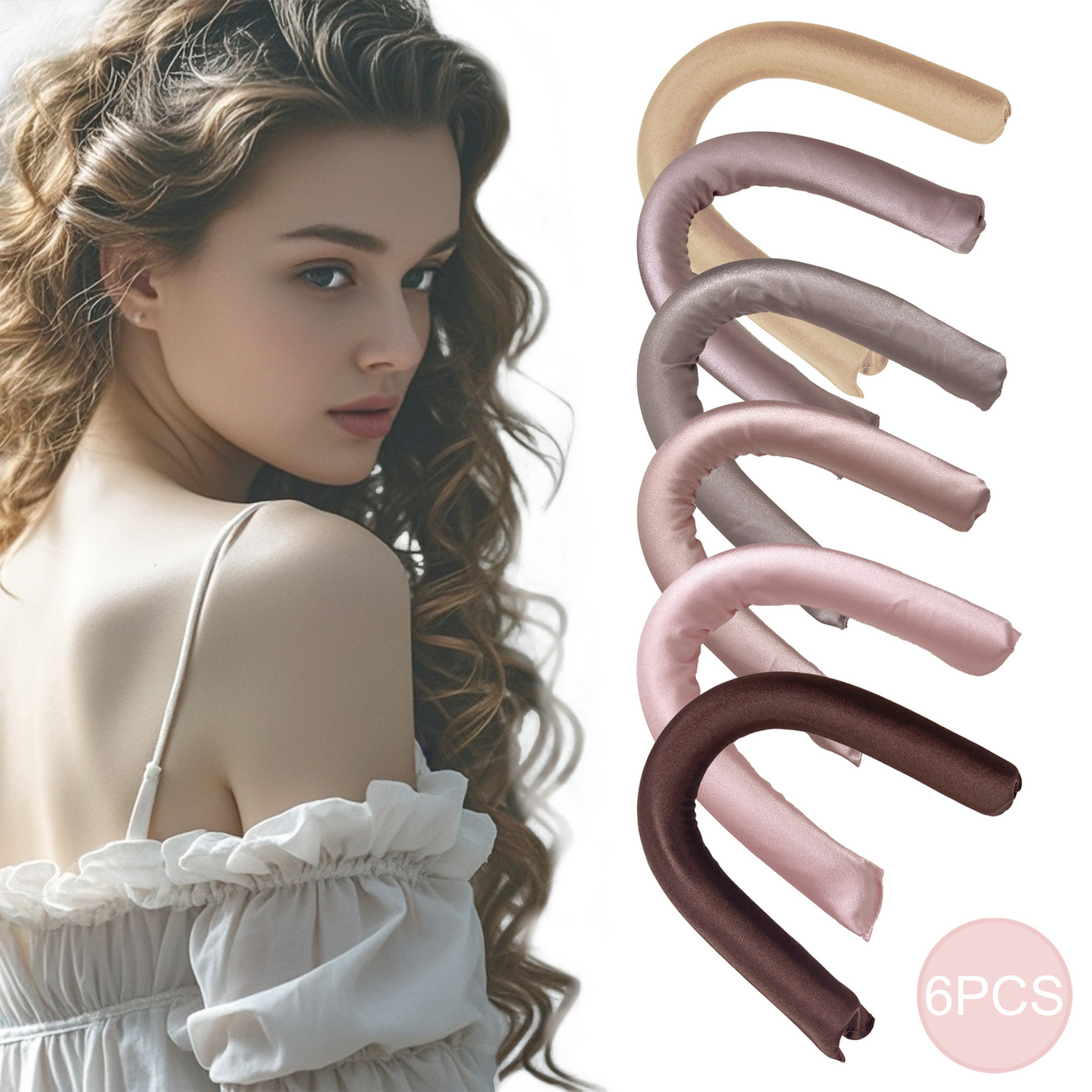 Curling Rod - Jumbo Flexi Rod, Heatless Hair Curler for Overnight, Soft Hair Curlers, Heatless Curlers for Women